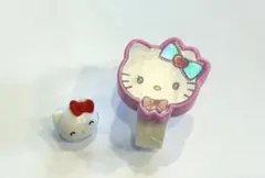 ハローキティ　マクドナルド　ハッピーセット　キティちゃん　マクド　指人形ダイソー