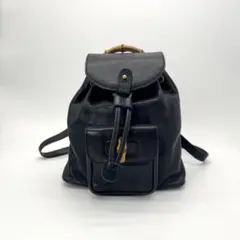 GUCCI バンブー レザーミニ リュック ダークネイビーのサムネイル