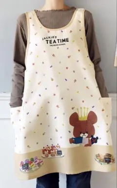 くまのがっこう 撥水生地 フリークロス エプロン