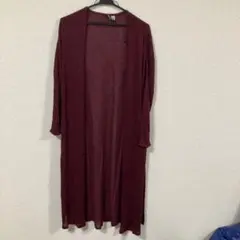 H&M ロングカーディガン ボルドー