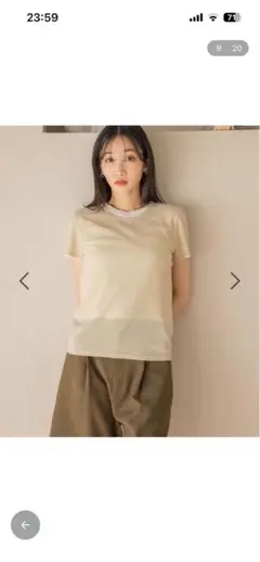 【新品】ローリーズファーム　LOWRYS FARM レイヤードシアーTシャツのサムネイル