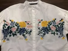 ZARA ザラ 花柄刺しゅう長袖ブラウス