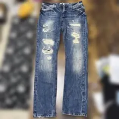 ZARA MAN ダメージ加工　デニム　ジーンズ　メンズ　USA 31