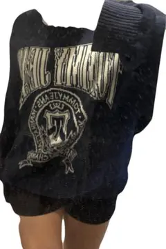 Tommy Jeans ネイビー ロゴセーター y2k