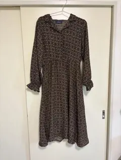 as know as 花柄シャツワンピース 長袖