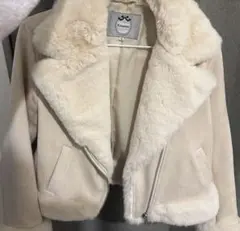 ♡リランドチュール Rirandture フェイクファーライダースジャケット