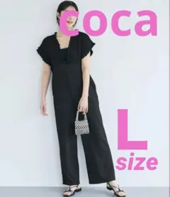 【coca】速乾シボシャーリングＶネックオールインワン