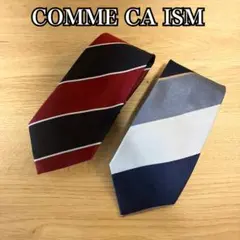 美品✨COMME CA MEN コムサメン ネクタイ 2本セット チェック