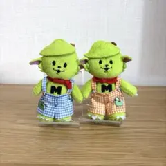 メメル　ぬい服　水色・オレンジ　サス付きパンツ2点　no208