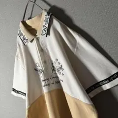好配色★CASTELBAJAC ポロシャツ 襟ロゴ センターロゴ刺繍 M程度のサムネイル