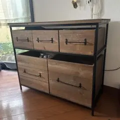 【直接渡¥5500】salut! アイアンウッド 5ドロワーマルチラック サリュ