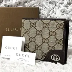 未使用級✨GUCCI グッチ　GG キャンバス　インターロッキング　折り財布