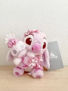 スティッチ＆スクランプ ぬいぐるみ と キーホルダー・キーチェーン SAKURA スティッチ＆スクランプ ぬいぐるみキーホルダー・キーチェーン SAKURA