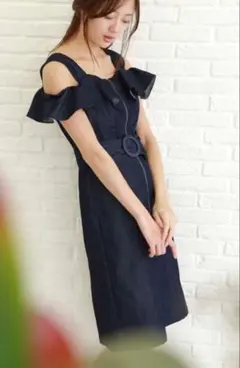 JILL BY JILLSTUART デニム オフショル ワンピース