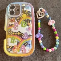 ケアベア iPhone用ソフトケースとストラップ