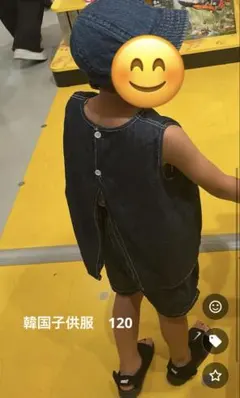 韓国子供服　120 セットアップ　ノースリーブ　半ズボン