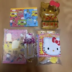 平成レトロ 着ぐるみパンダのハローキティ キーホルダー 6個セット 箱