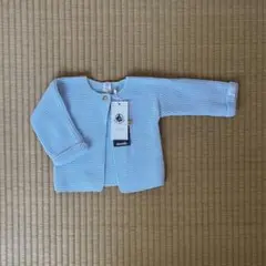 PETIT BATEAU ニットカーディガン 74cm 水色 新品タグ付き