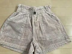GU 薄いピンク コーデュロイ ショートパンツ