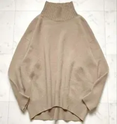 スピックアンドスパン　ウールカシミヤブレンド　ホールガーメント　ベージュ