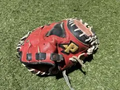 キャッチャーミット 軟式グローブ レッドのサムネイル