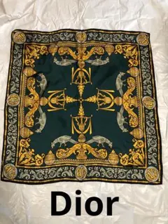 ヴィンテージ　クリスチャンディオール　シルク　スカーフ