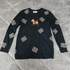 ピンクハウス　ロングTシャツ　テリアワッペン パッチワーク　サイズM 綿100%