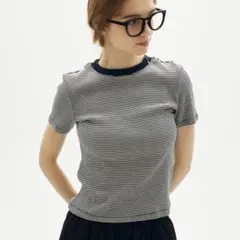 ボーダー 半袖 Tシャツ 夏 ネイビー フリーサイズ ZOZOTOWNのサムネイル