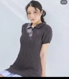 MERCURYDUO 異素材プリーツドッキングワンピース