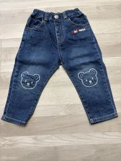 ミキハウス クマ刺繍デニムパンツ