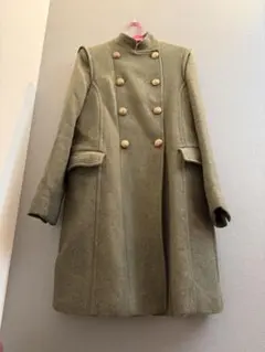 ZARA オリーブグリーン ロングコート XS