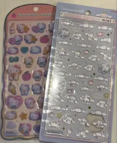 コットンパフシナモロールシール ボンボンドロップシールミニ シナモン