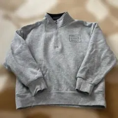 F.OKIDS ハーフジップトレーナー　グレー