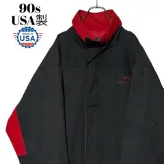 90sヴィンテージUSA製ワークジャケット フェード黒×赤 XL ブルゾン