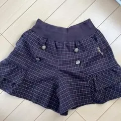 ポンポネット　チェック柄ショートパンツ