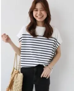 JOURNAL STANDARD relume フレンチスリーブボーダーTEEのサムネイル