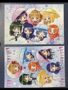 ぴちぴちピッチ　グラフアート　ポストカード　梅雨