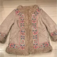 snidel ステッチ刺繍 ムートン風ファーコート