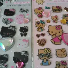 キラキラ ラインストーン シール キティちゃん2種