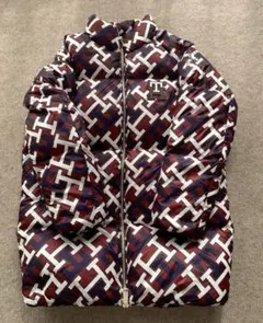 トミー ヒルフィガー 撥水 モノグラムプリント ダウンコート XS