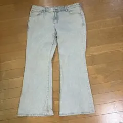 大きいサイズGUスリムフレアデニムXXL