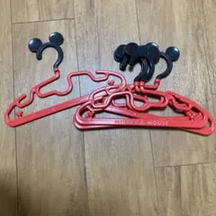 ミッキーマウス 赤いハンガー 5個セット