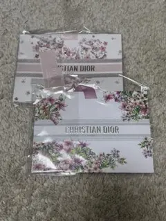 CHRISTIAN DIOR 花柄ショップ袋 2枚セット