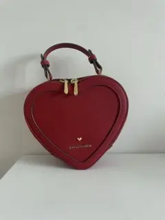 サマンサベガ ハート型レッドショルダーバッグ