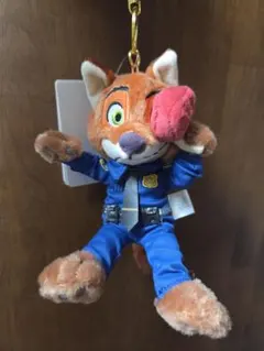 ズートピア ニック プラッシュキーチェーン イケてるぬいぐるみ