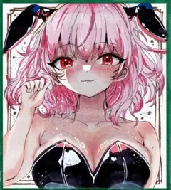11】B6サイズ 手描きイラスト オリジナル アナログ ネコ耳 バニー