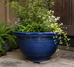 昭和レトロ 瑠璃釉 大型植木鉢 尺5 直径46cm 陶器鉢 青釉 昭和レトロ 瑠璃釉 大型植木鉢 尺5 直径46cm 陶器鉢 青釉 - メルカリ