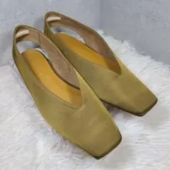 未使用品✨【LE TALON 】ルタロン　東原妙子コラボ　スクエアスリングバック