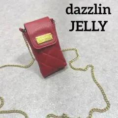 dazzlin JELLY ゴールドショルダーチェーン付き ミニポーチ レッドのサムネイル
