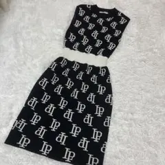 LIPSERVICE LPジャガードノースリニットワンピース